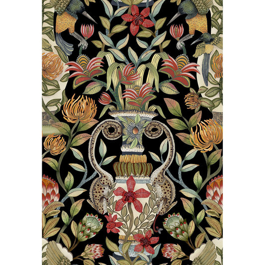 COLE & SON PROTEA GARDEN OLV&RG/BLCK