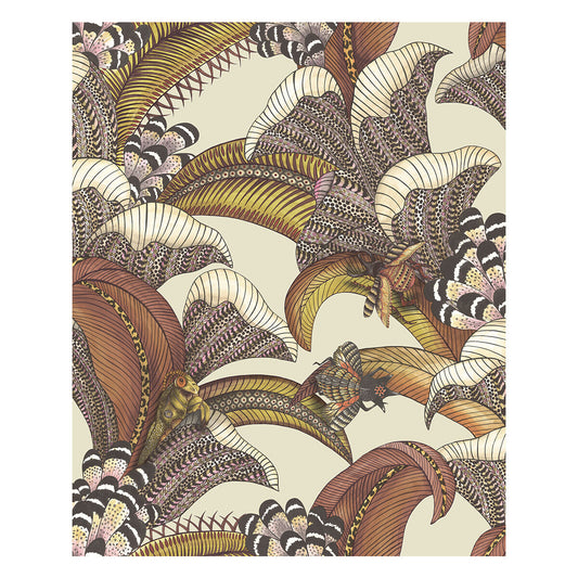 COLE & SON HOOPOE LEAVES CRIMSON