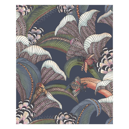 COLE & SON HOOPOE LEAVES MIDNIGHT