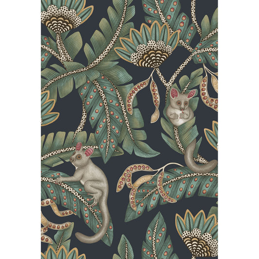 COLE & SON BUSH BABY TEAL&OCHRE/INK