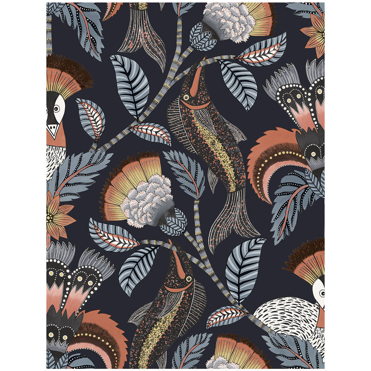 COLE & SON NENE TERRACOTTA MIDNIGHT