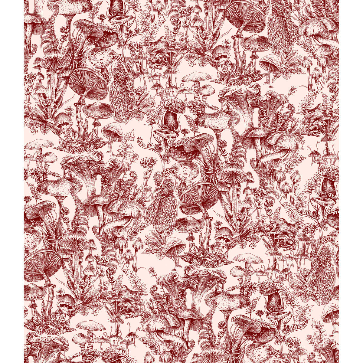COLE & SON FUNGI FOREST BURGUNDY