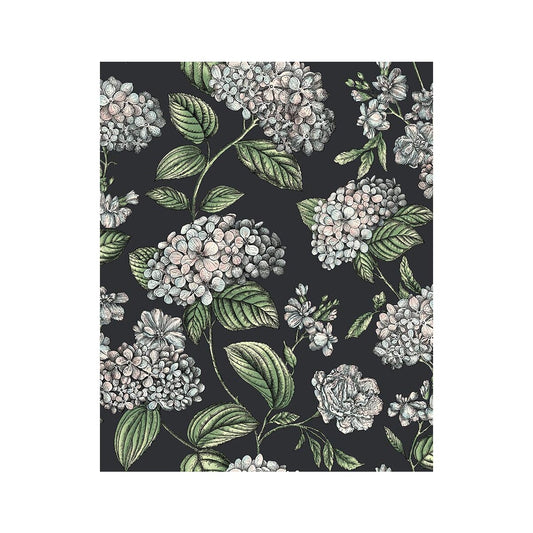 COLE & SON RAMO DI ORTENSIA CHARCOAL