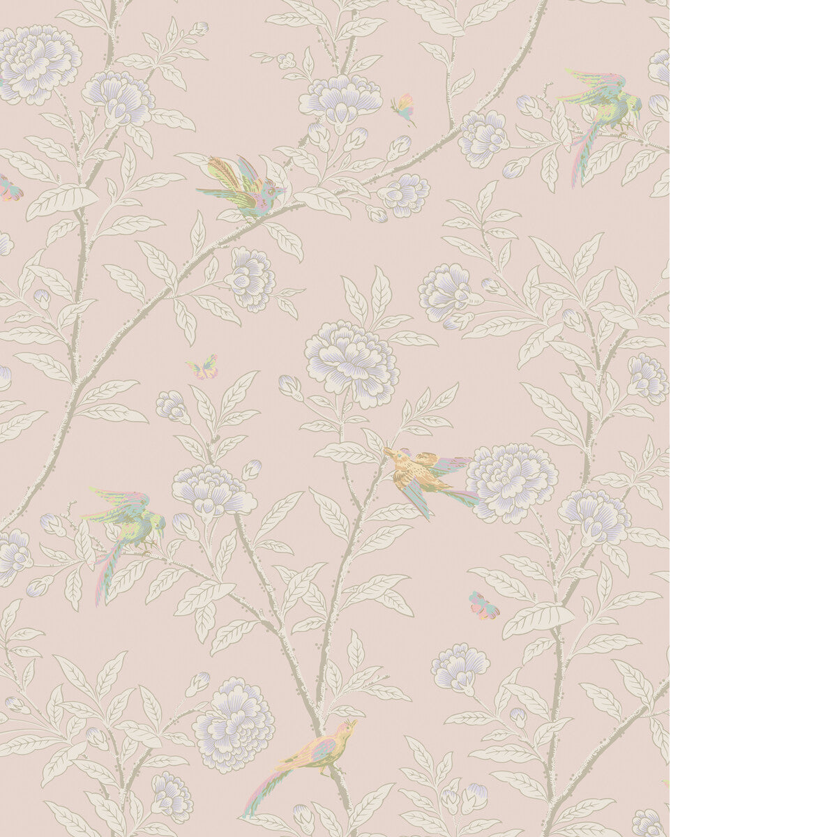 COLE & SON ROSEBERRY WITH BIRDS PINK
