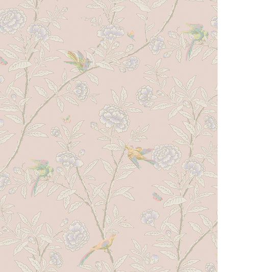 COLE & SON ROSEBERRY WITH BIRDS PINK