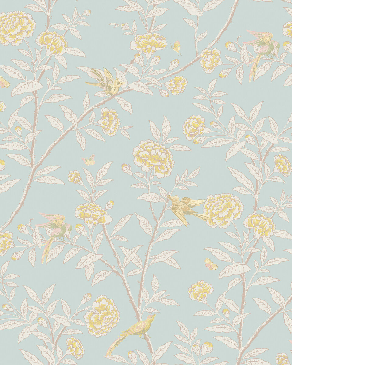 COLE & SON ROSEBERRY WITH BIRDS P BLUE