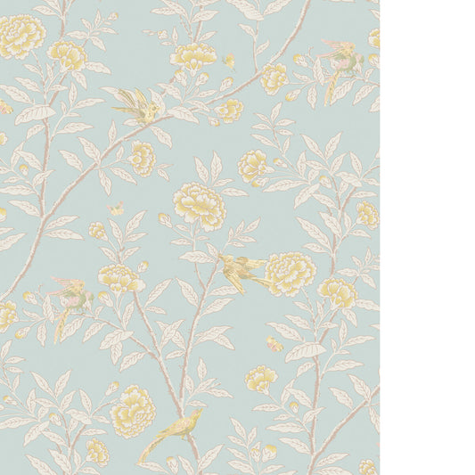 COLE & SON ROSEBERRY WITH BIRDS P BLUE