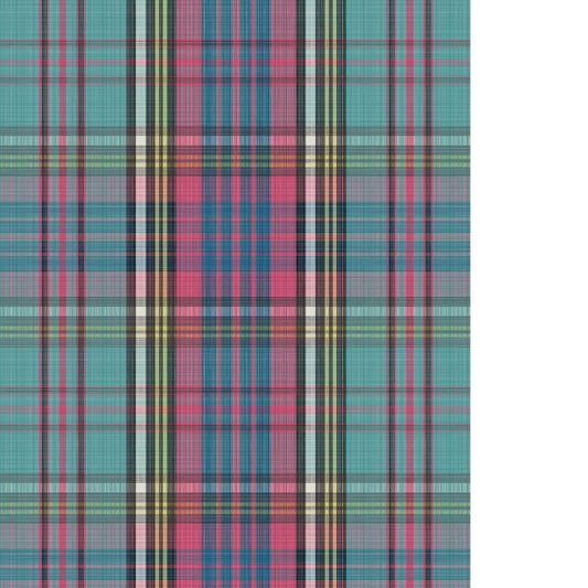 COLE & SON MACANDREAS TARTAN CYAN