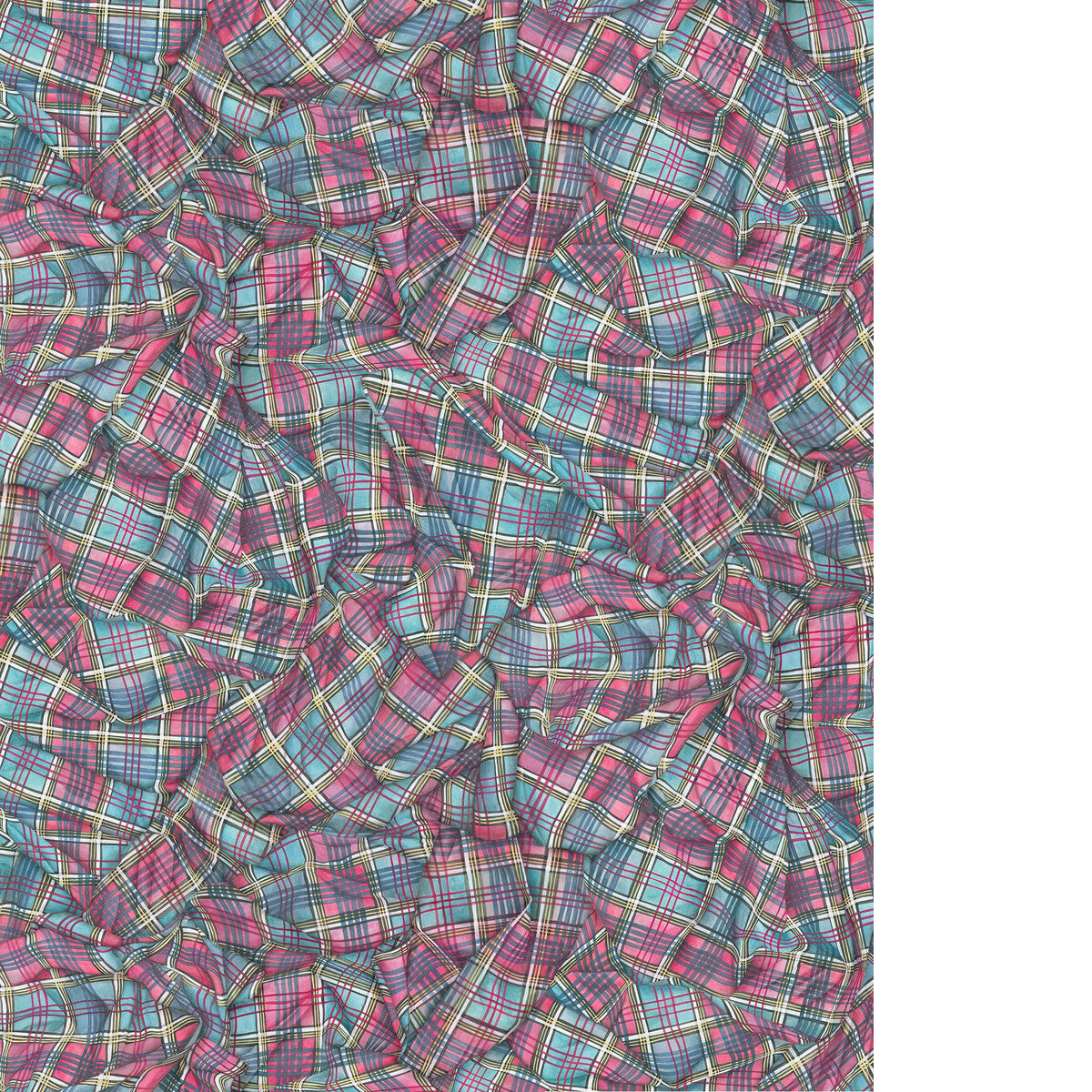 COLE & SON DRAPED TARTAN MAGENTA