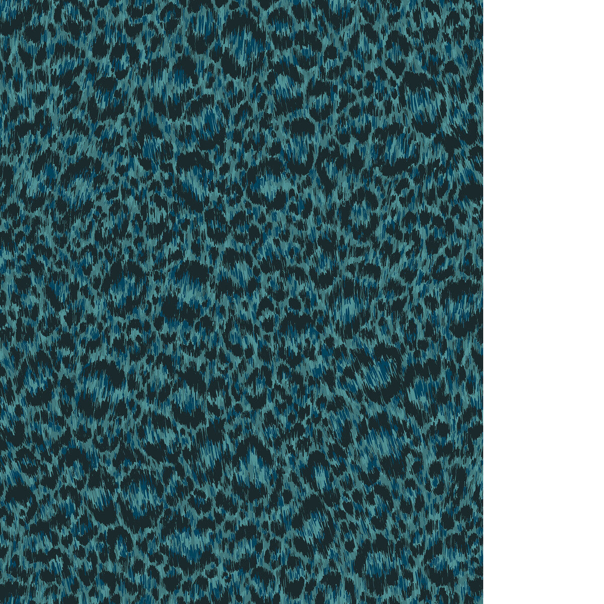 COLE & SON HAND-PAINTED LEOPARD TEAL