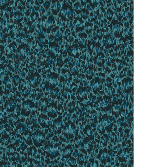 COLE & SON HAND-PAINTED LEOPARD TEAL