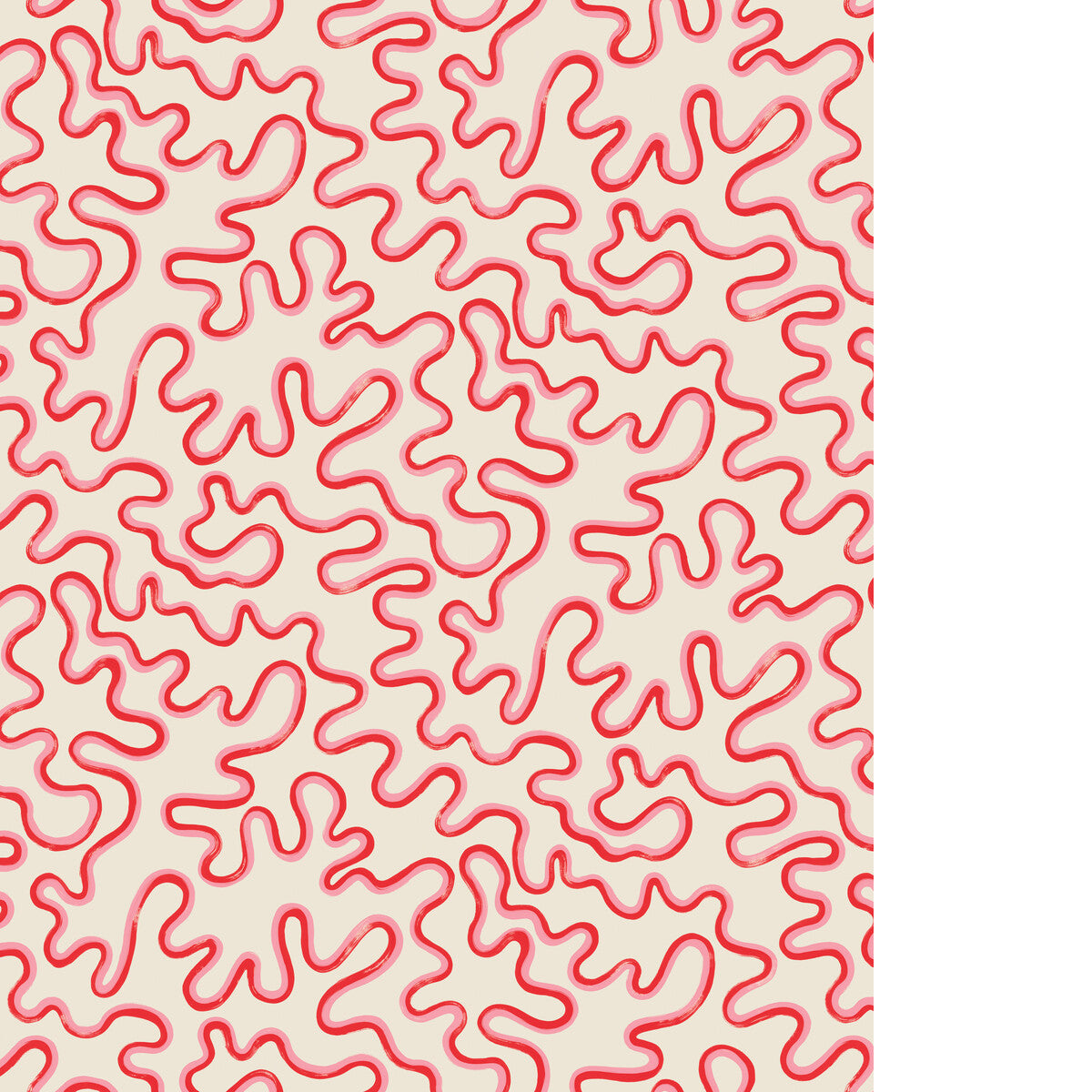 COLE & SON RAINFOREST SQUIGGLE CRIMSON