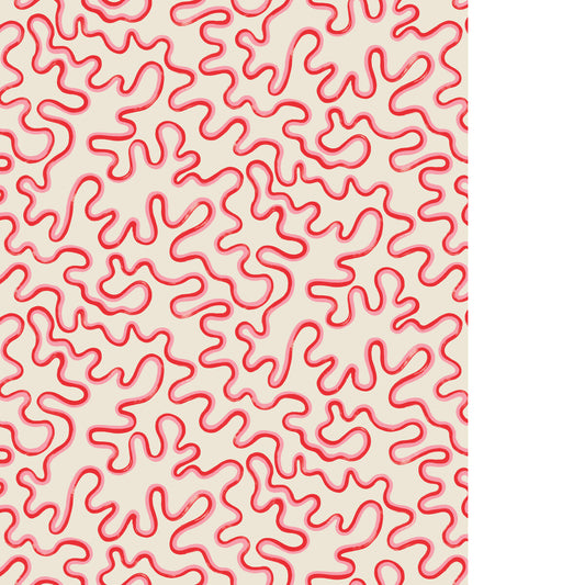 COLE & SON RAINFOREST SQUIGGLE CRIMSON