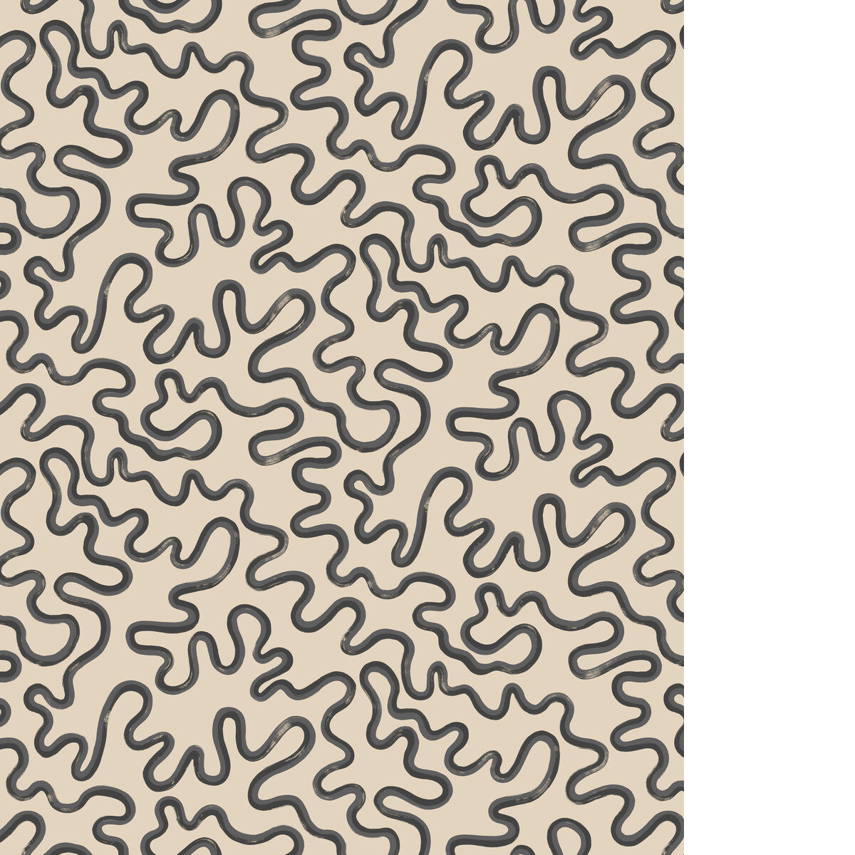 COLE & SON RAINFOREST SQUIGGLE CHARCOAL