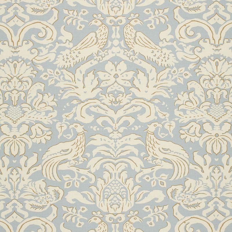 Schumacher: Aldwyn Damask 1328000 Robin's Egg