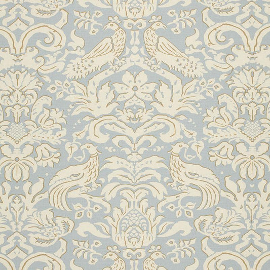 Schumacher: Aldwyn Damask 1328000 Robin's Egg