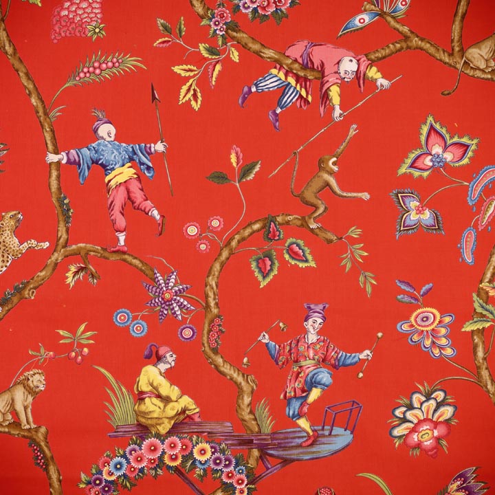 Scalamandre: Chinoise Exotique SC 0002 WP81547 Tomato