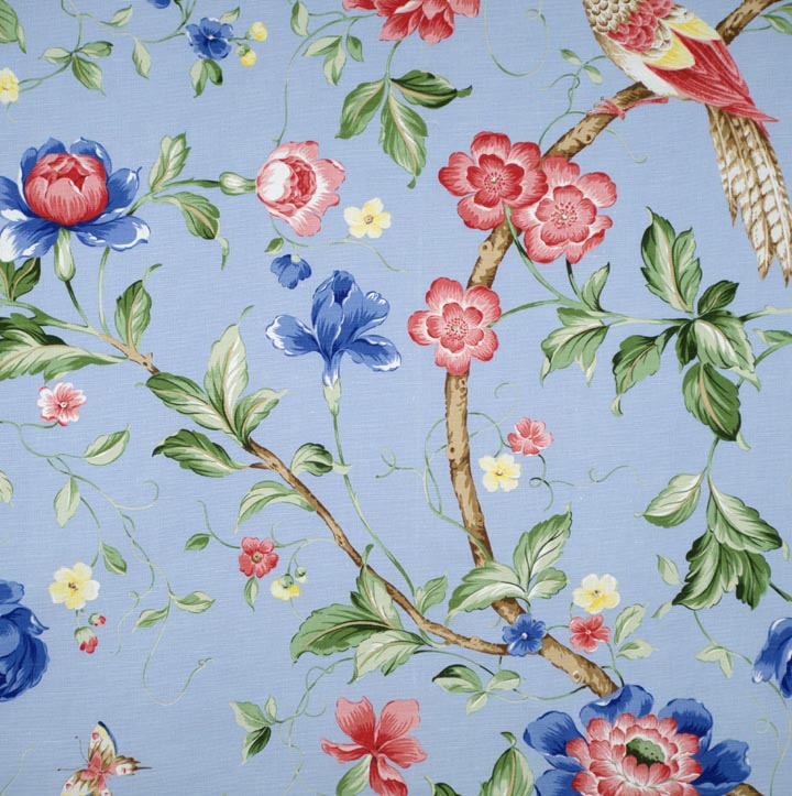 Scalamandre: Orienteaux SC 0002 16300M Rose & Blue on Glacier Blue