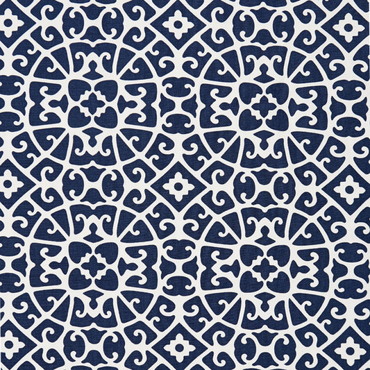 Scalamandre: Anshun Lattice SC 0005 16559 Indigo