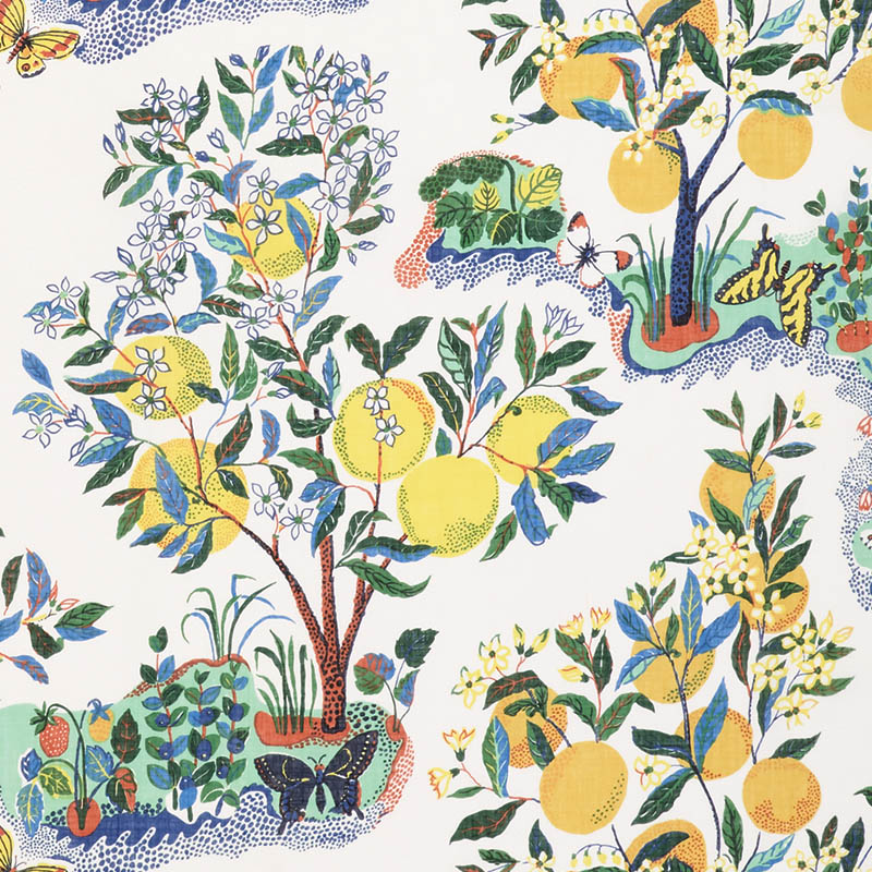 Josef Frank for Schumacher: Citrus Garden Sheer 178350 Primary