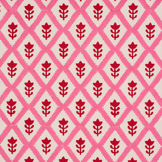 Molly Mahon for Schumacher: Buti Hand Block Print 179231 Pink