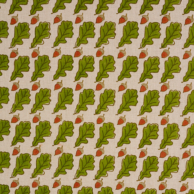 Molly Mahon for Schumacher: Oak Hand Block Print 179310 Green