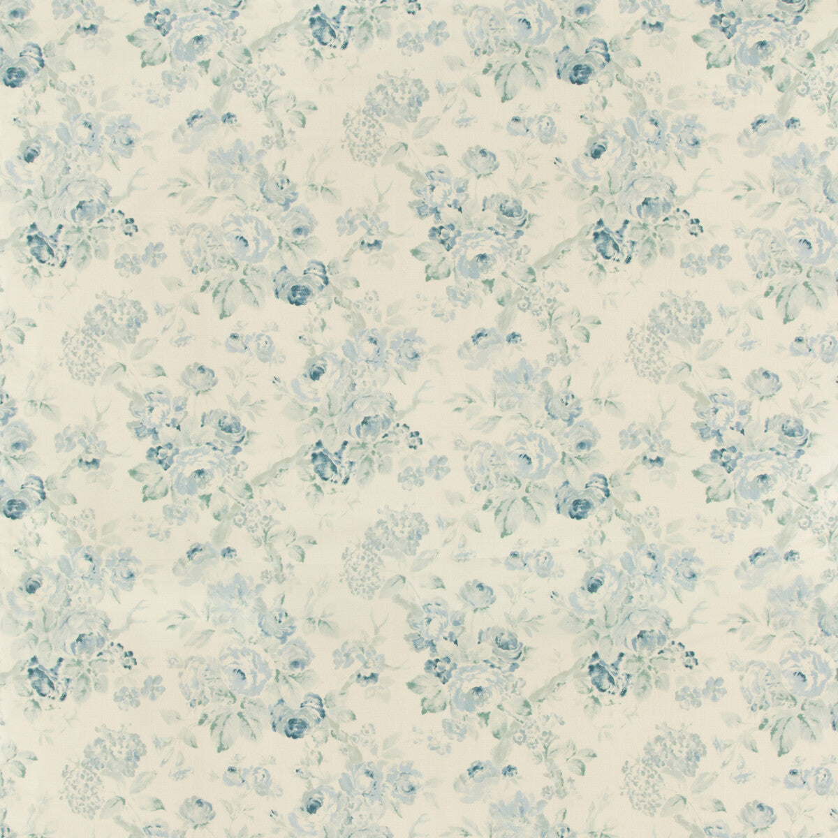 LEE JOFA GARDEN ROSES AQUA/BLUE