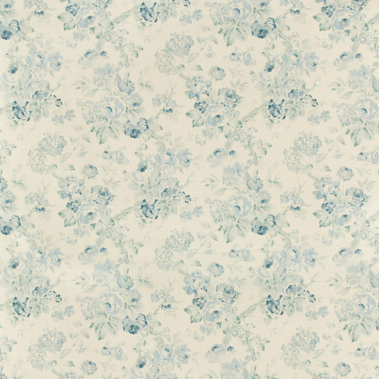 LEE JOFA GARDEN ROSES AQUA/BLUE
