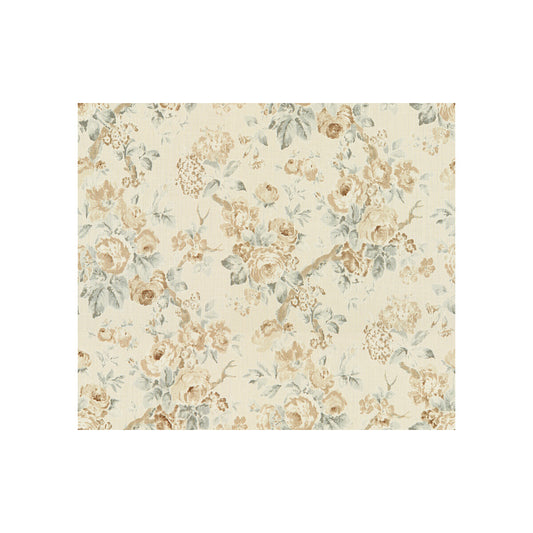 LEE JOFA GARDEN ROSES BEIGE/AQUA