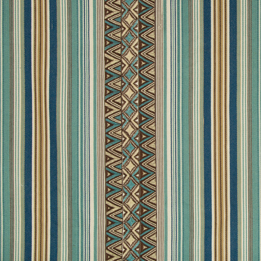 LEE JOFA DALLOL STRIPE TEAL/BROWN