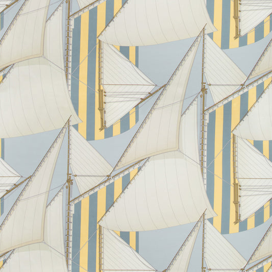 LEE JOFA ST TROPEZ PRINT BLUE/YELLOW