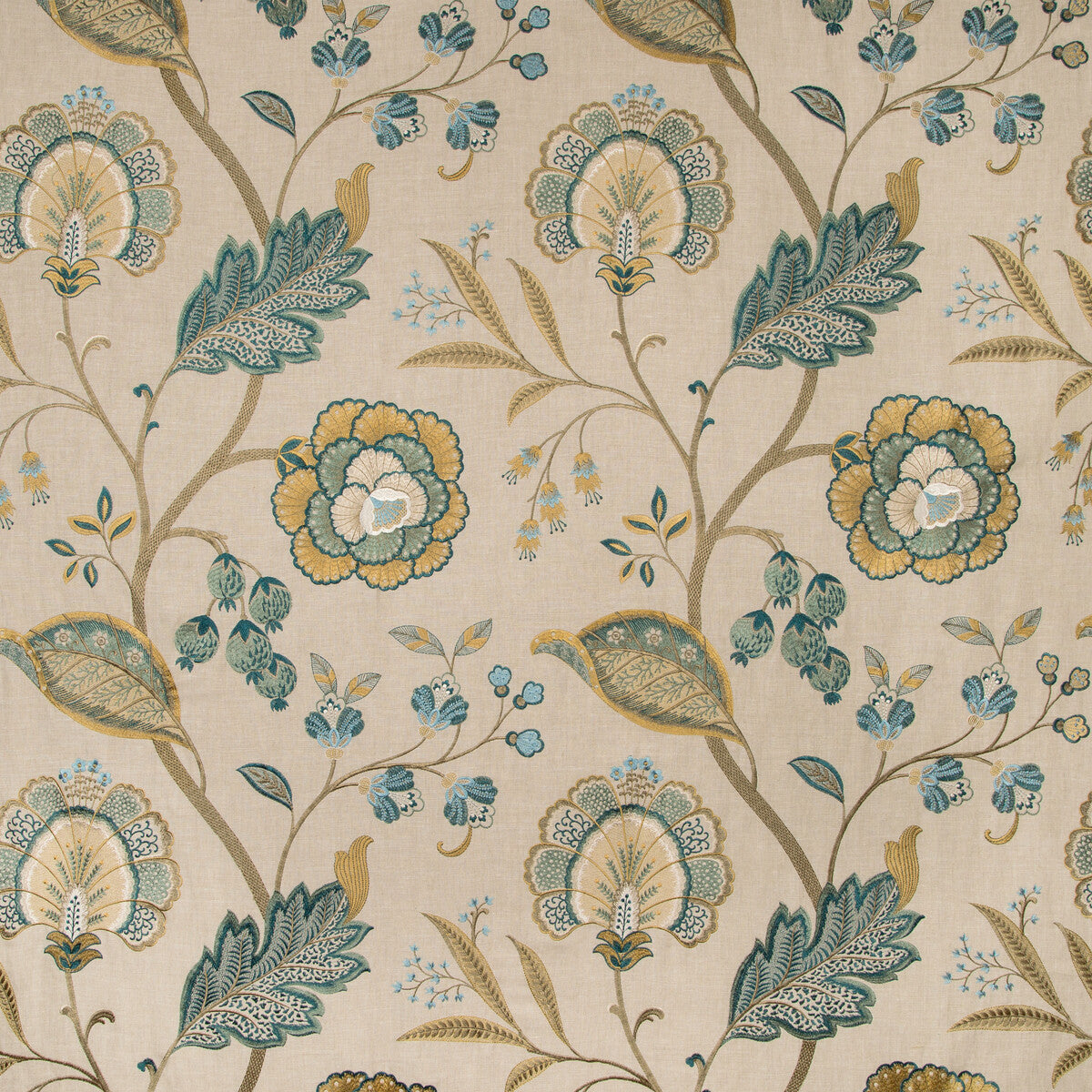 LEE JOFA ASTON EMBROIDERY TEAL