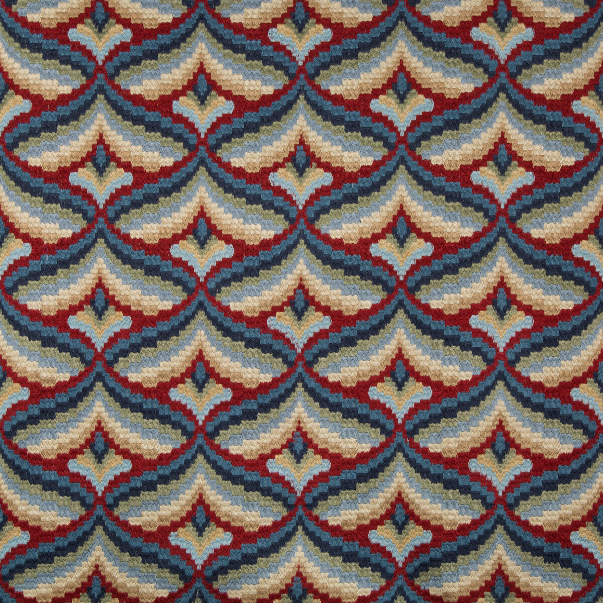 LEE JOFA GILES EMBROIDERY RED/BLUE