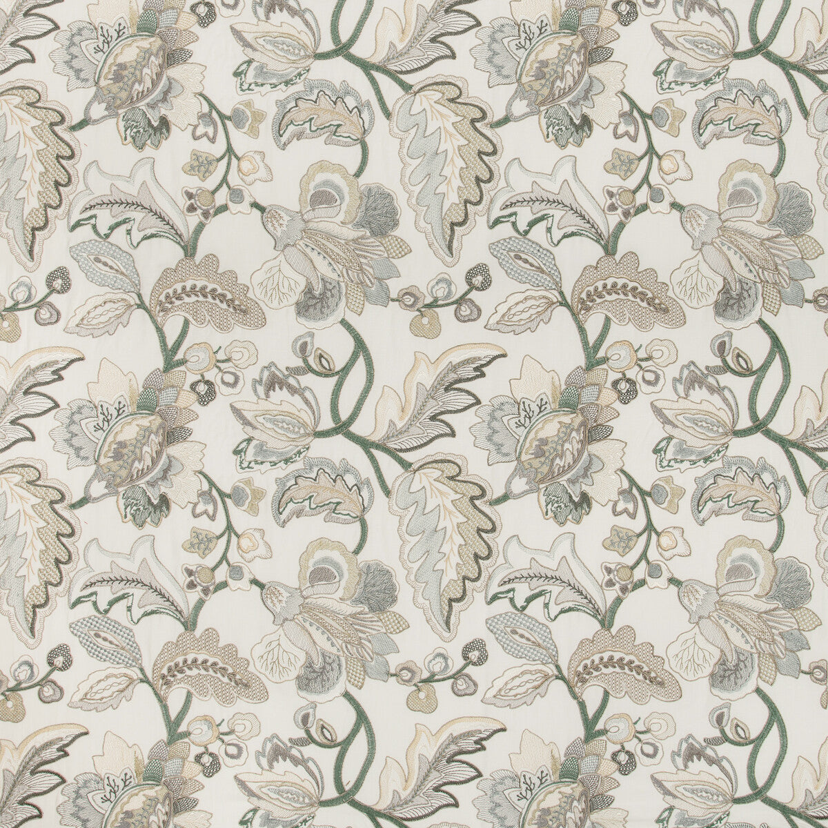 LEE JOFA ORFORD EMBROIDERY LEAF/MIST