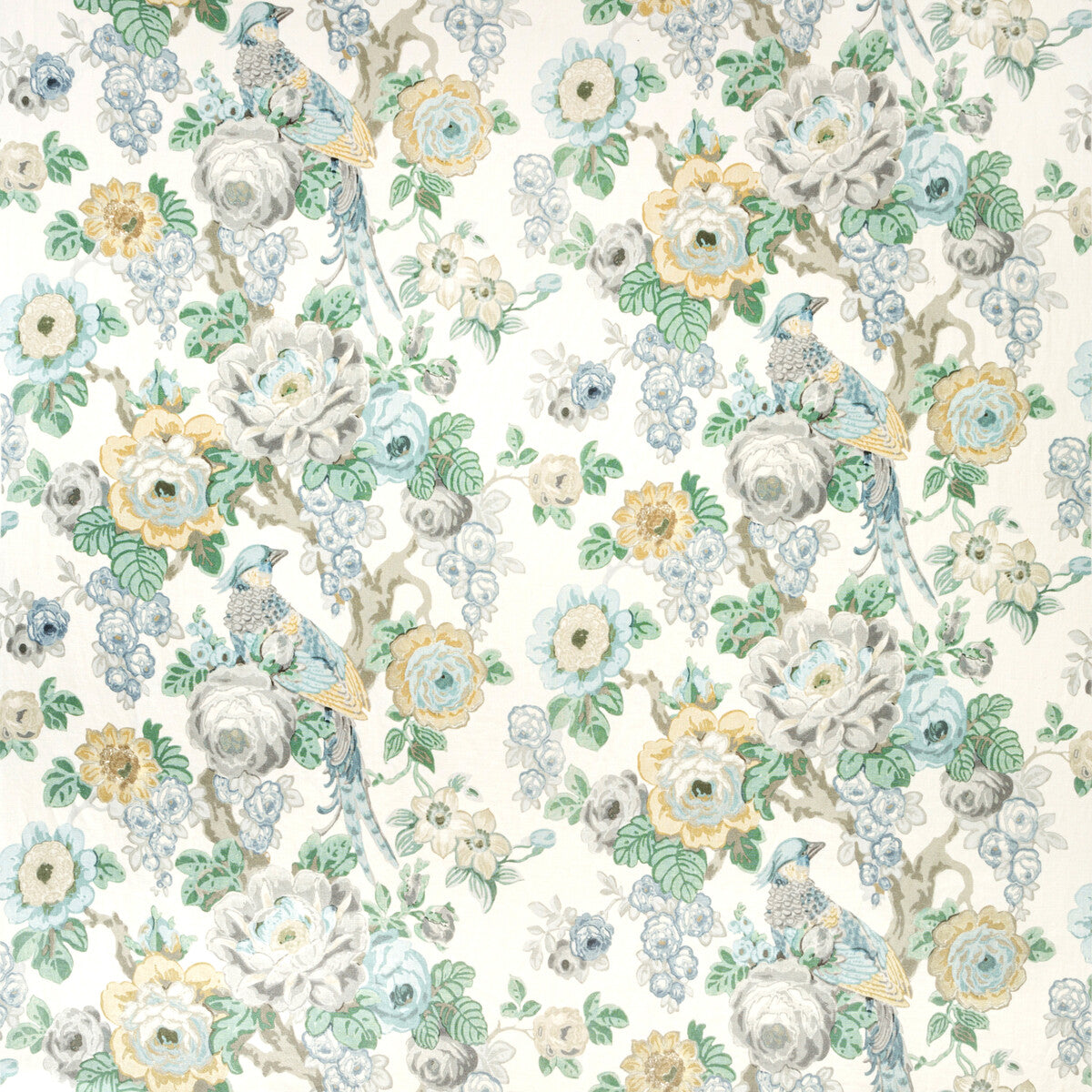 LEE JOFA AVONDALE PRINT SLATE/AQUA