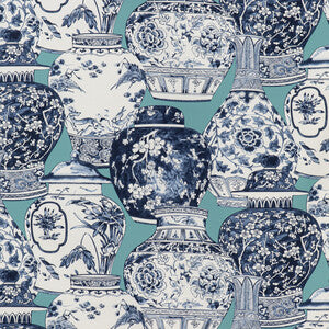 Lee Jofa: Pandan Print 2020194.1350.0 Aqua/Blue