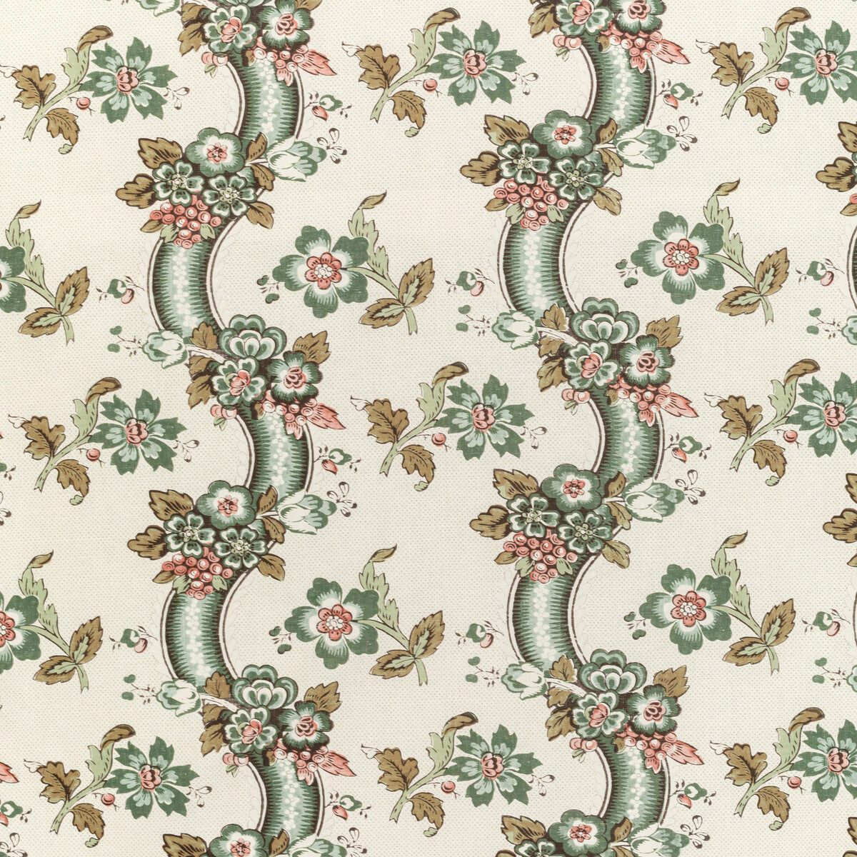 LEE JOFA BENDAY PRINT GREEN/ROSE