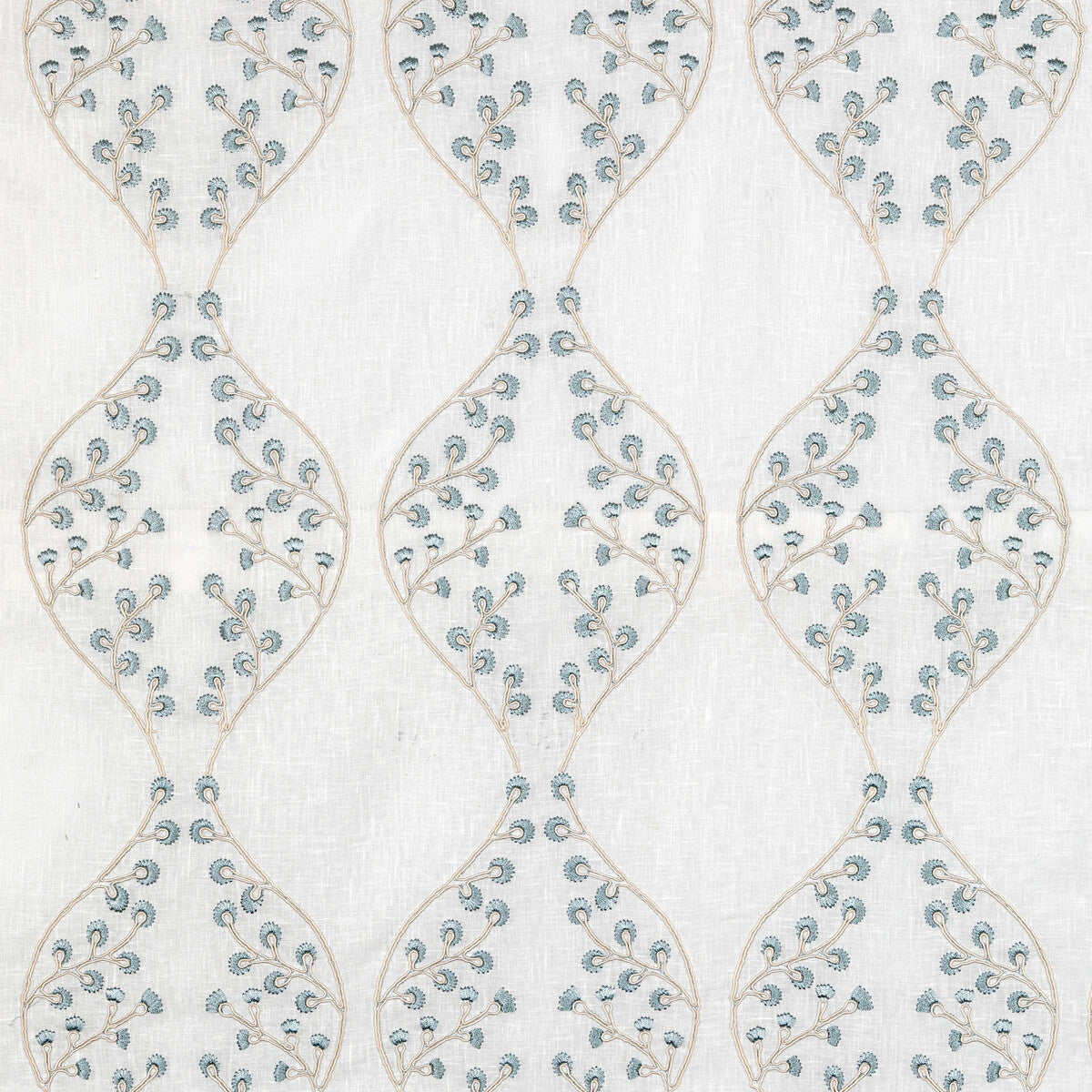 LEE JOFA LILLIE SHEER IVORY/BLUE