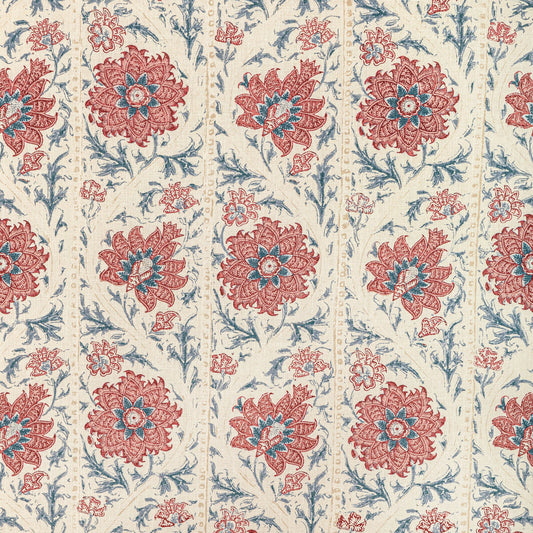 LEE JOFA CALICO VINE BLUE RED
