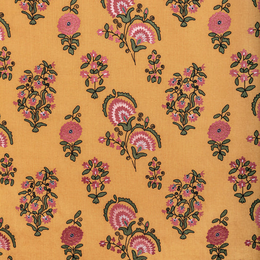 LEE JOFA MEAD EMBROIDERY SAFFRON/PETAL