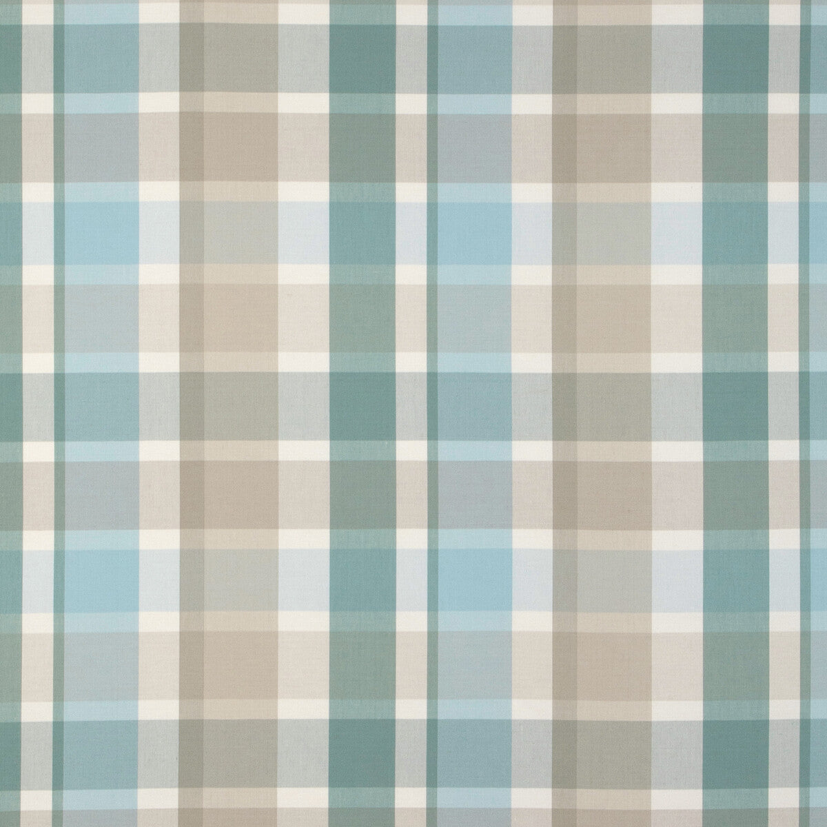 LEE JOFA FISHER PLAID SKY/STONE
