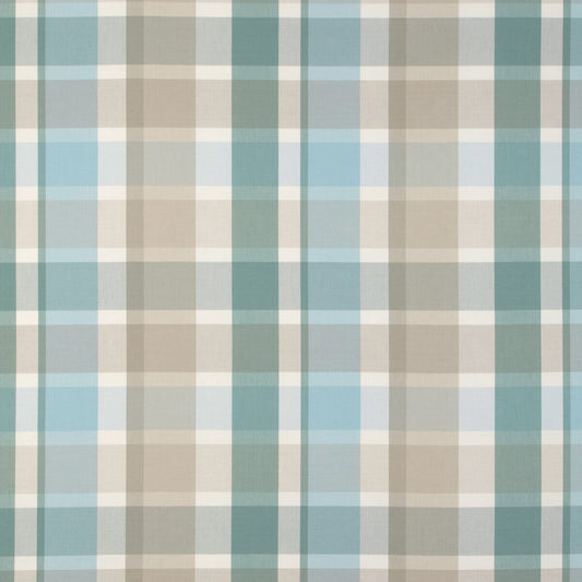 LEE JOFA FISHER PLAID SKY/STONE