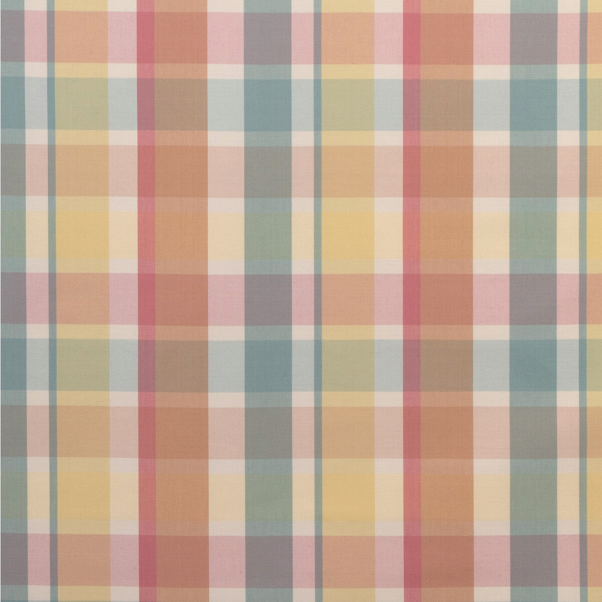 LEE JOFA FISHER PLAID MELON/AQUA
