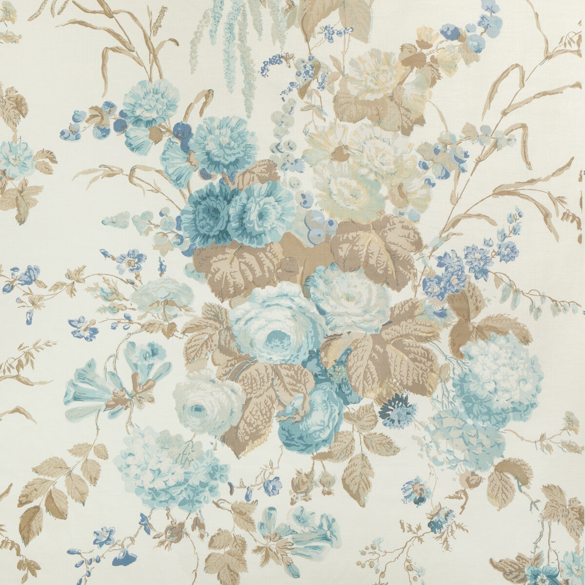 LEE JOFA FLORAL BOUQUET AQUA/DUNE