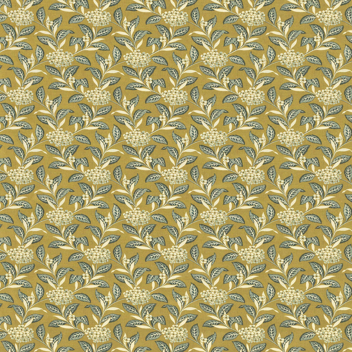 LEE JOFA ORTENSIA TEAL ON OLIVE