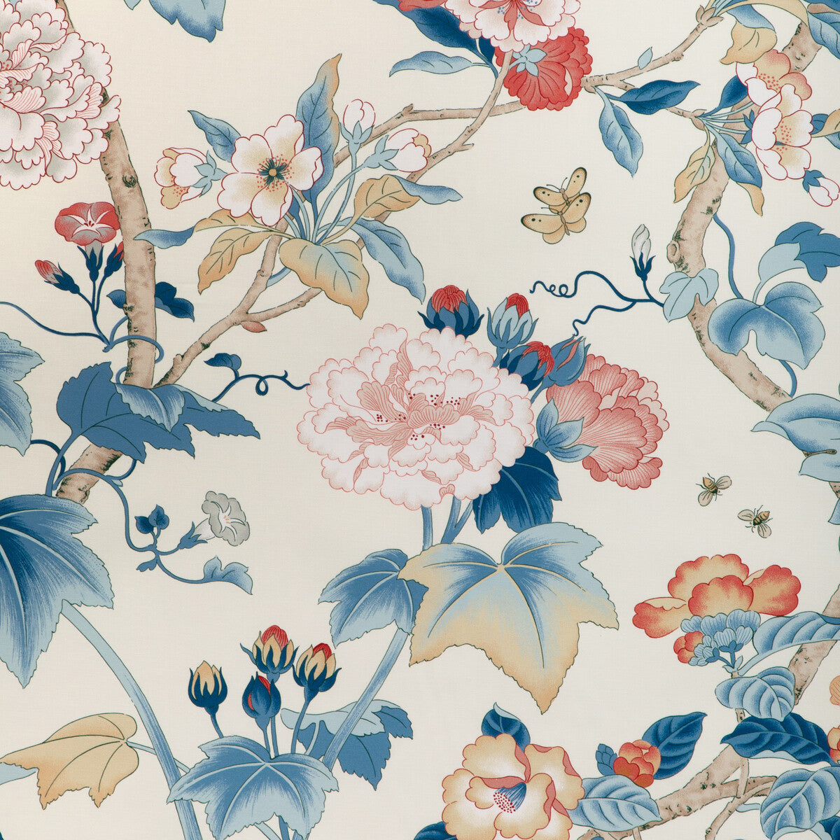 LEE JOFA GARDENIA PRINT BLUE/RED