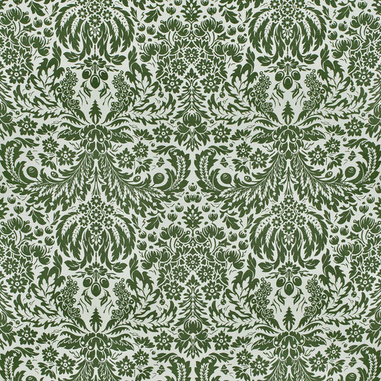 LEE JOFA DAMASK DARK GREEN