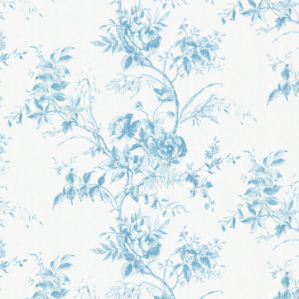LEE JOFA TEA ROSE TOILE BLUE