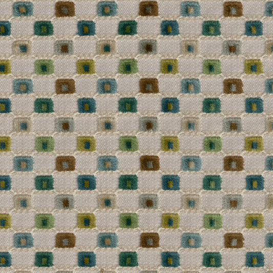 LEE JOFA LISBON VELVET GREEN MULTI