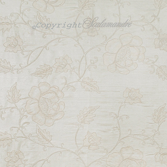 Scalamandre: Flowdery CL 0001 26818 White on White